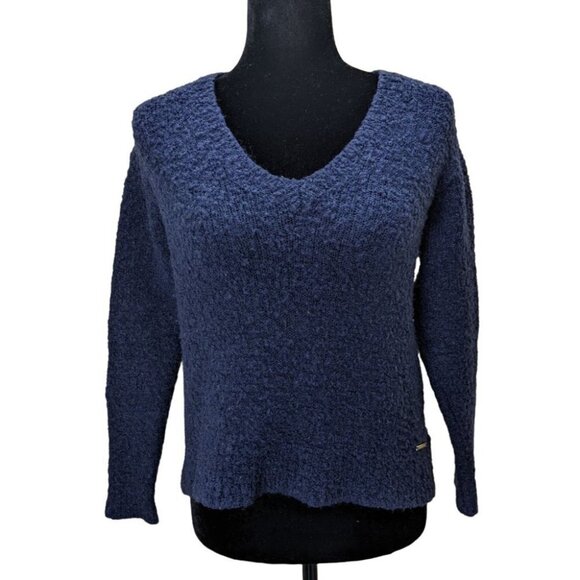 Michael Michael Kors Cropped Wool Blend Sweater Navy XS - Picture 1 of 6
